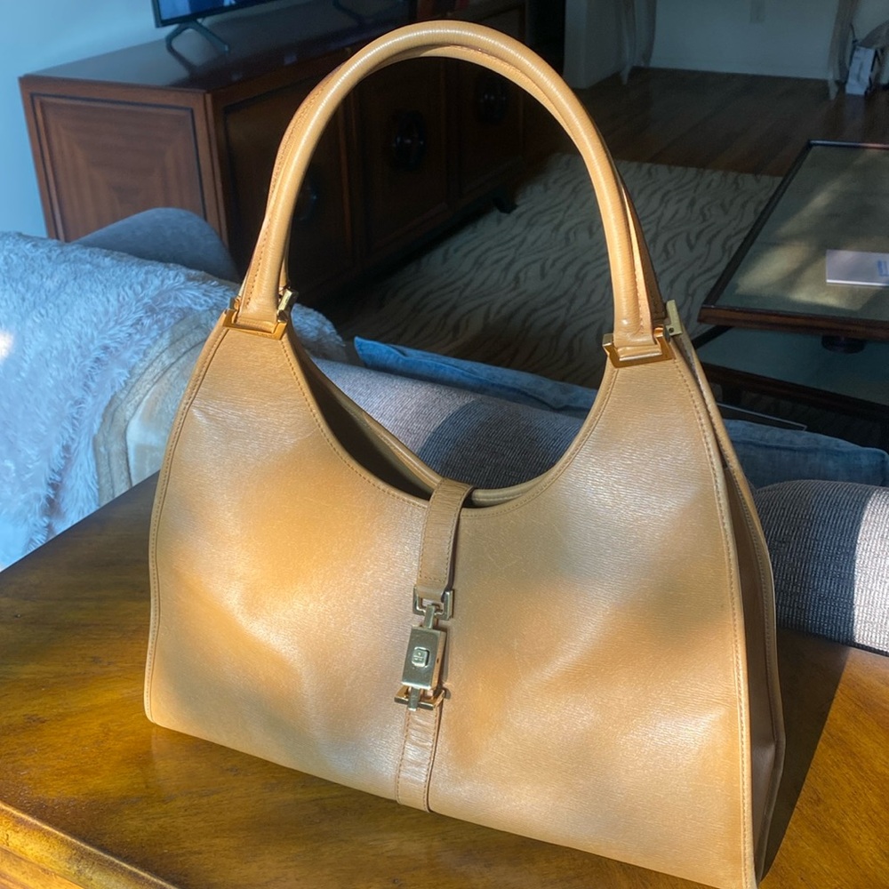 Gucci Vicuña Leather Jackie Tote
